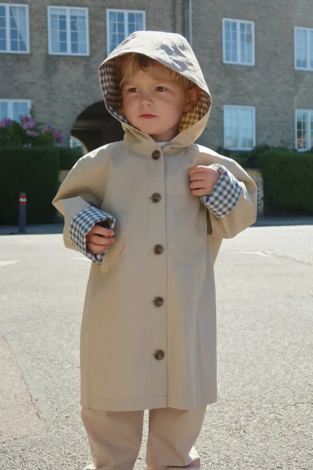 Konges Sløjd trenchcoat oxford tan katoen