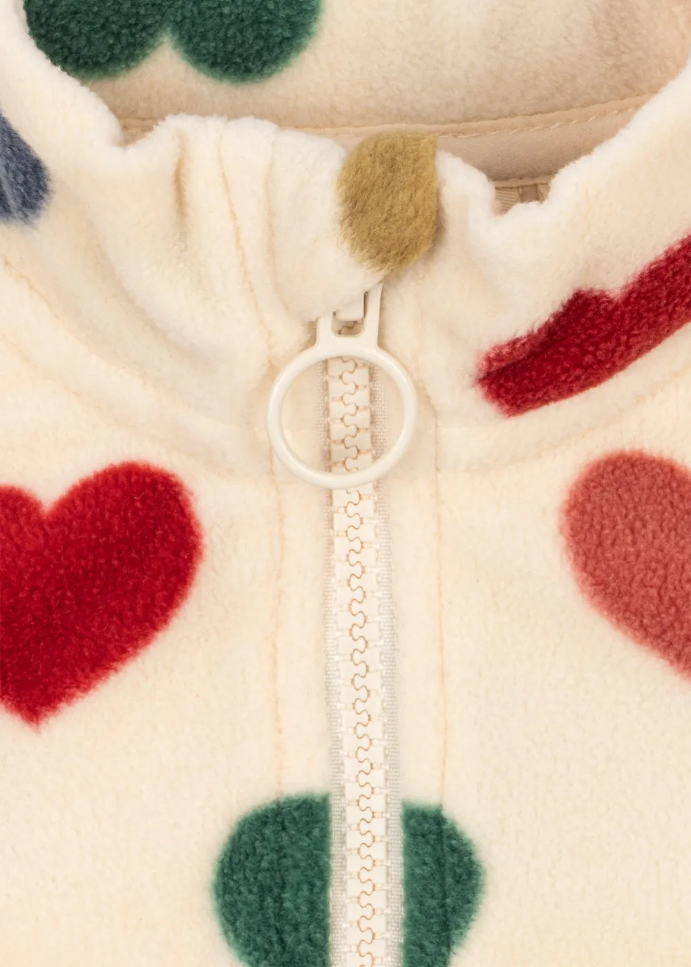 Konges Sløjd Tavi Fleece Sweater bon coeur coloré