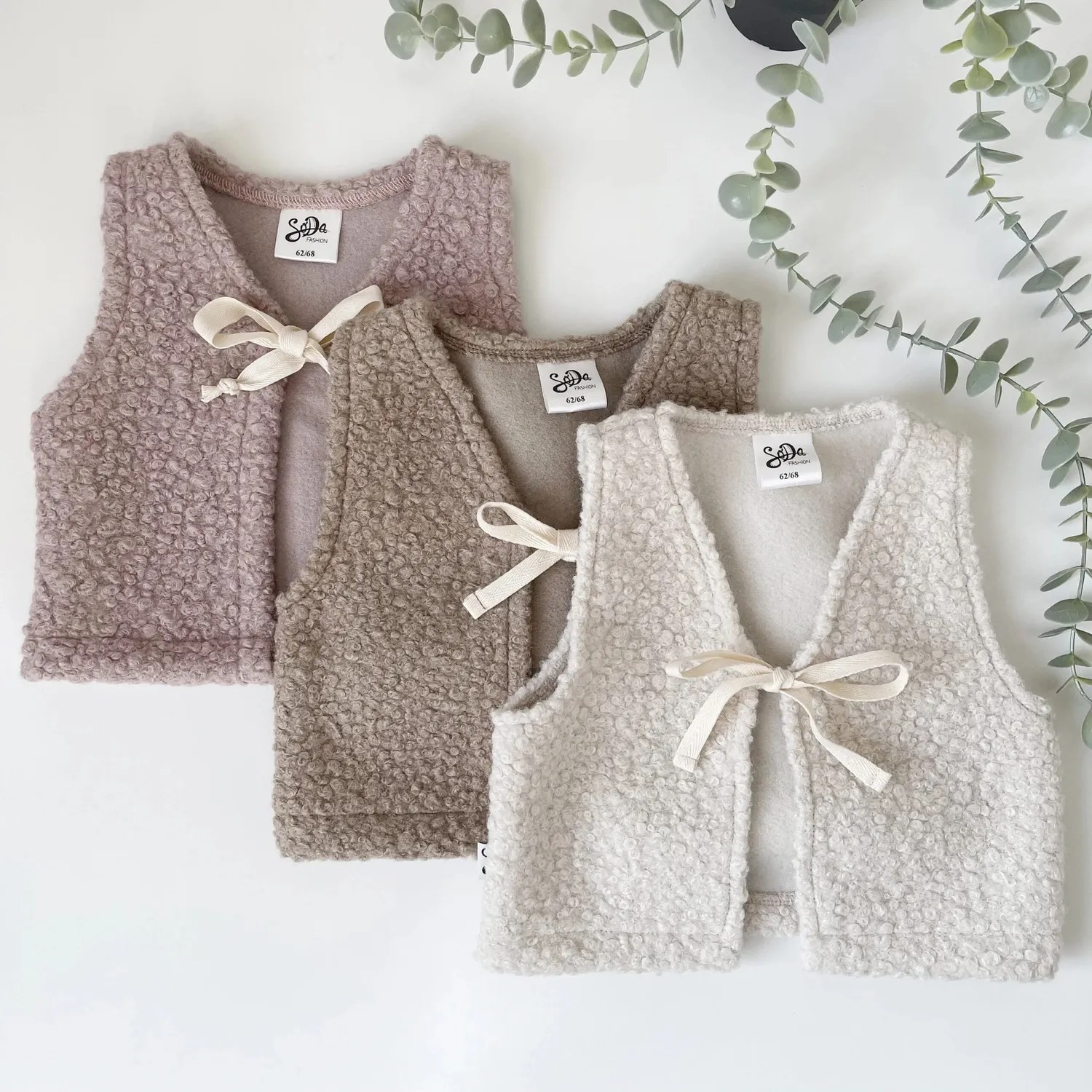 SODA FASHION Boucle Teddy gilet bruin teddy zacht