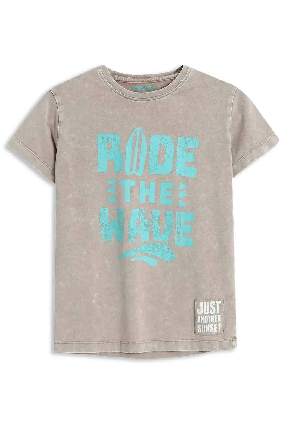 4President Oruel Sand T-shirt acid wash
