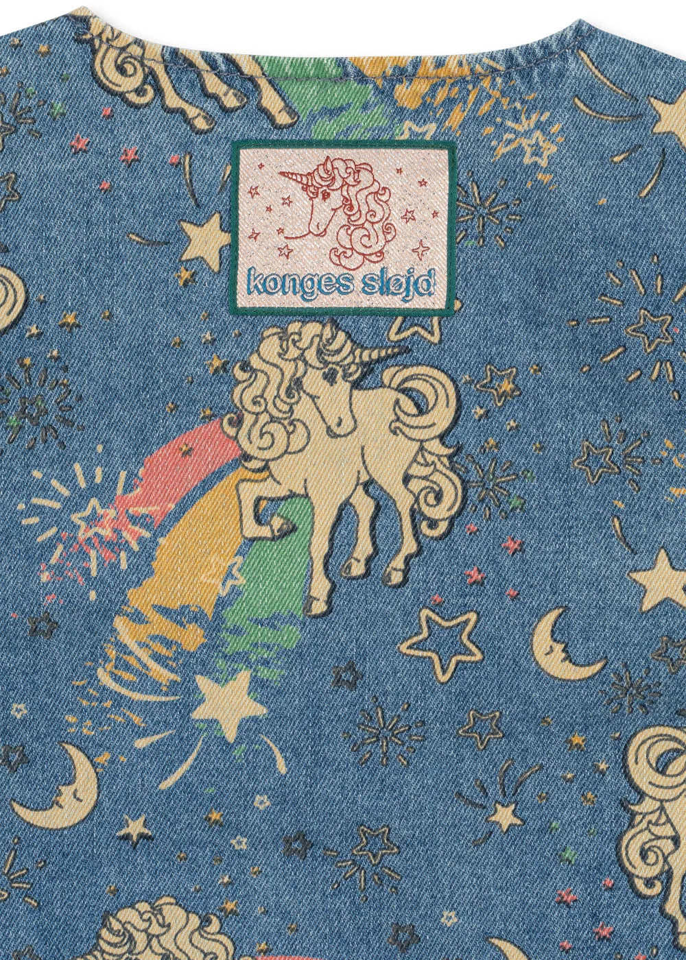 Konges Sløjd Magot jas born to sparkle eenhoorn denim