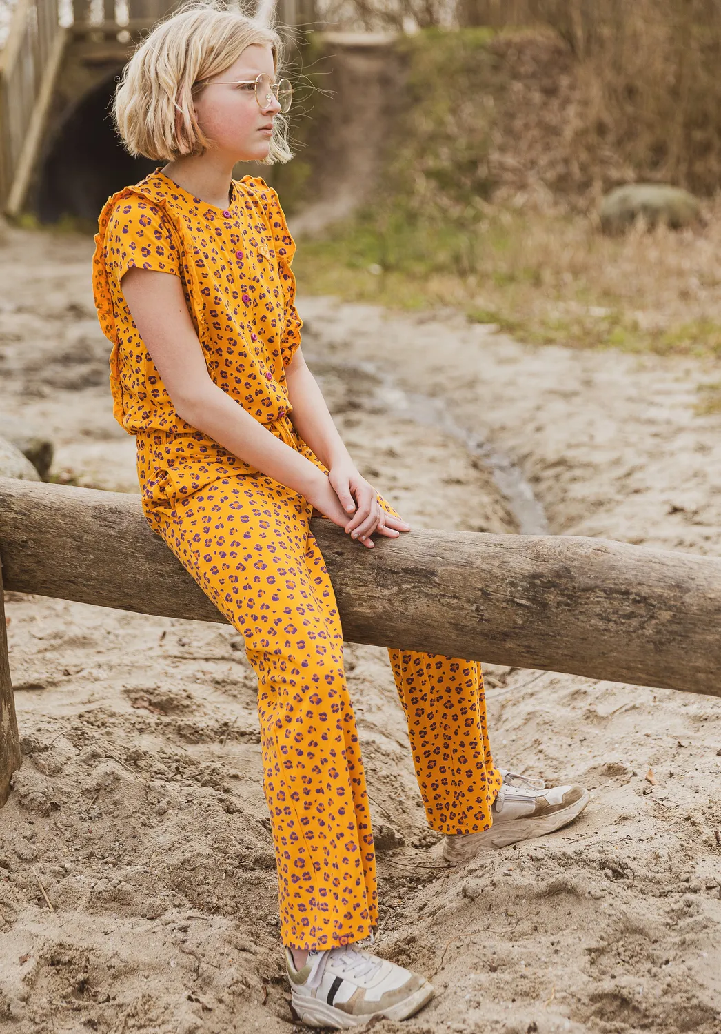 4PRESIDENT Natalee.FF jumpsuit Orange luipaard