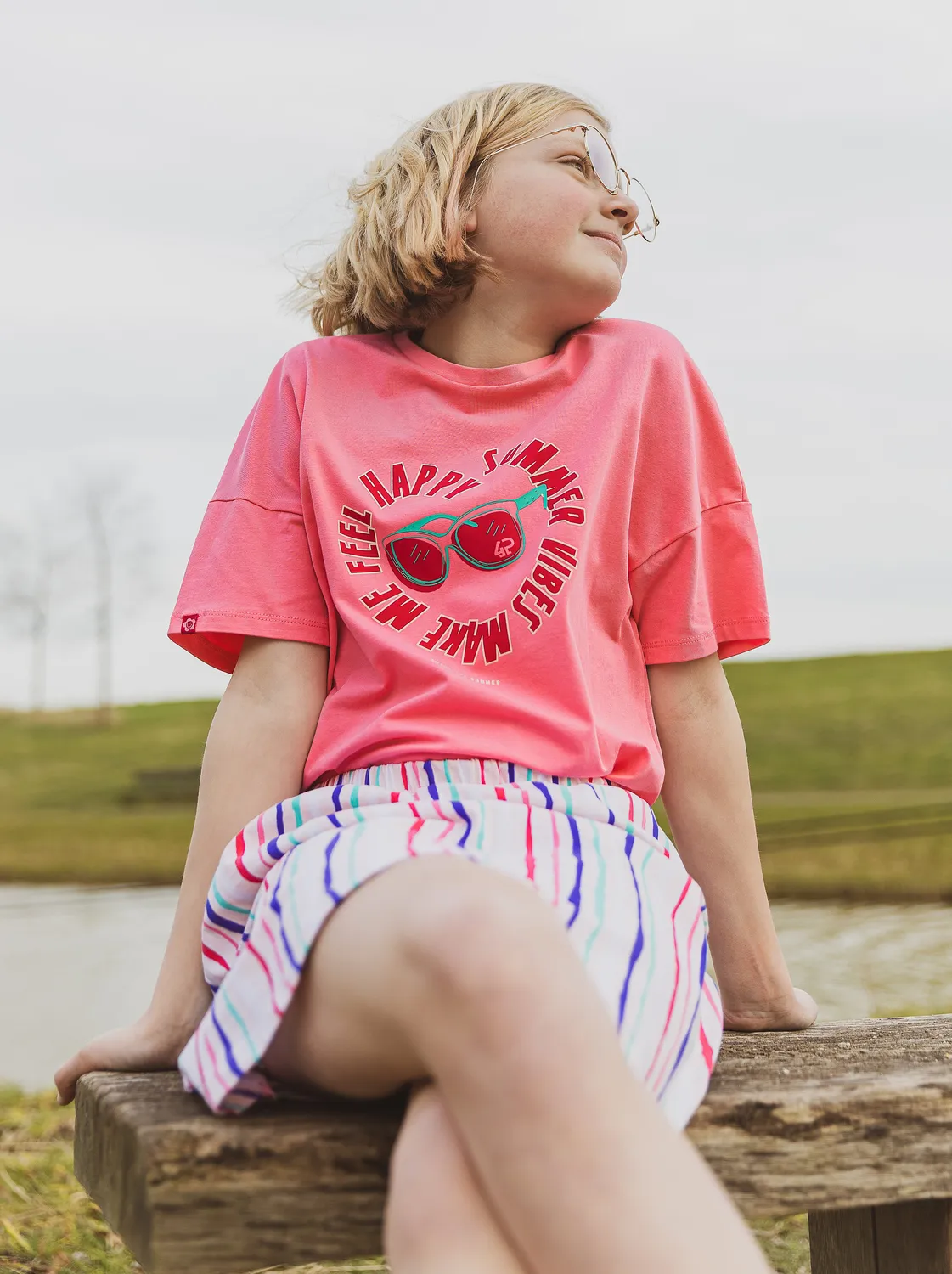 4President Renee Pink meisjes T-shirt summer vibes