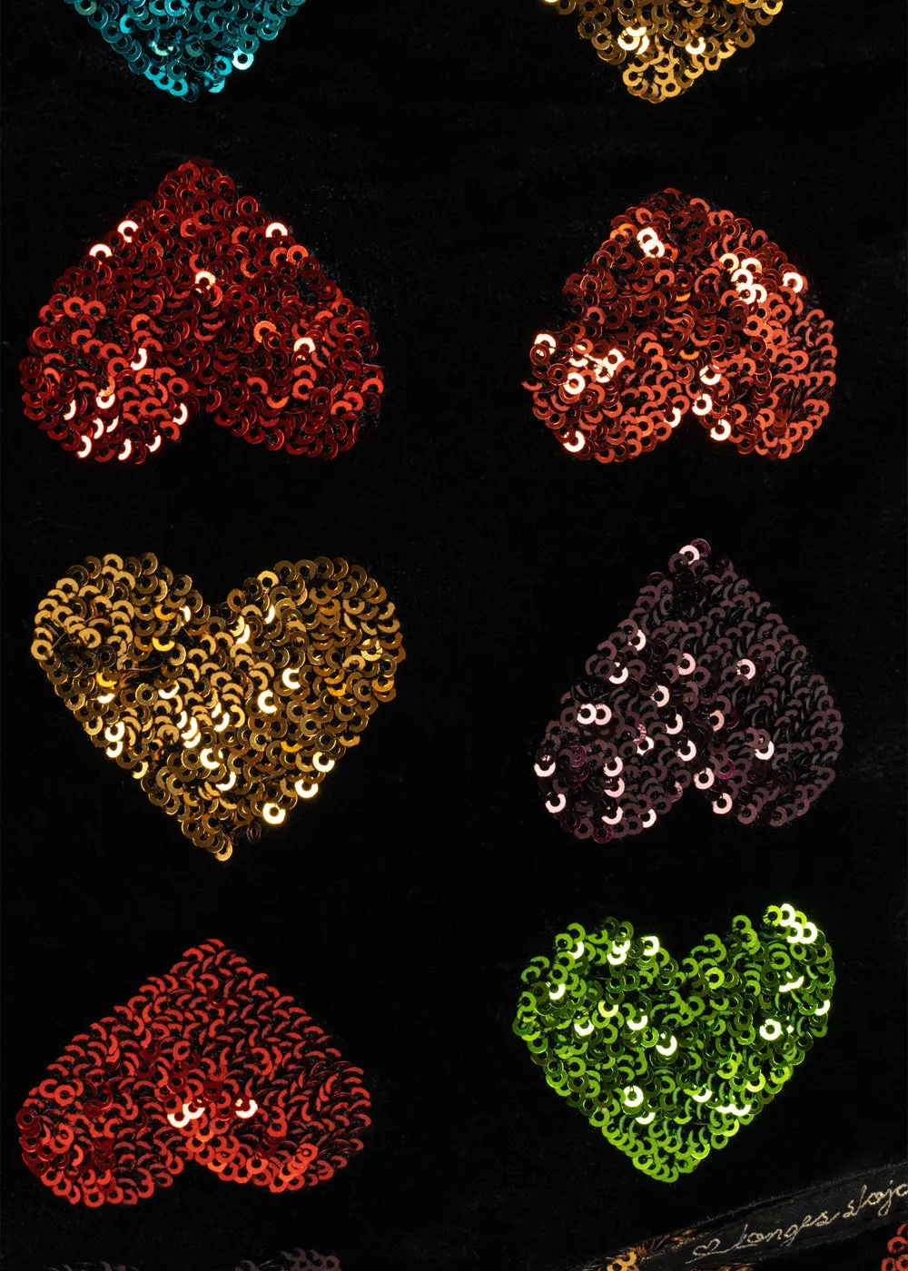 Konges Sløjd Cuore tas amour sequin fluweel paillet