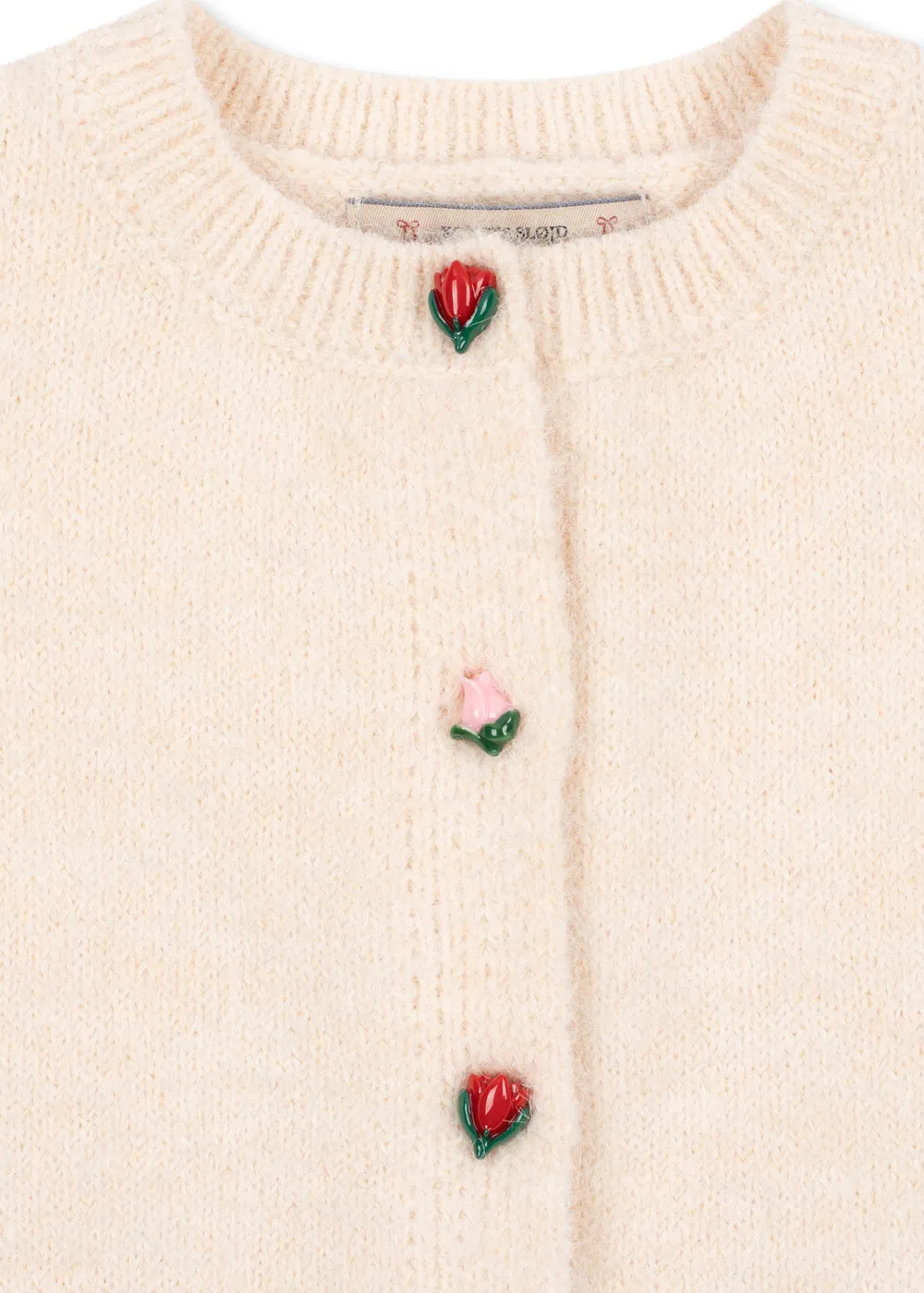 Konges Sløjd Fleuri cardigan buttercream geborsteld