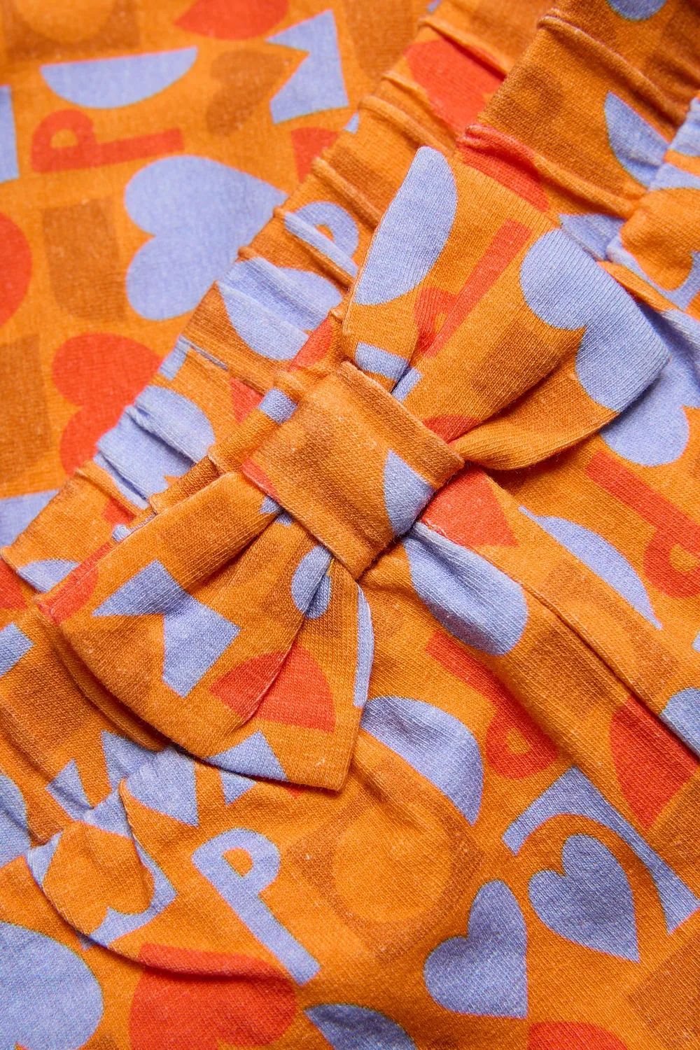 4PRESIDENT Nita Orange short meisjes print stretchkatoen