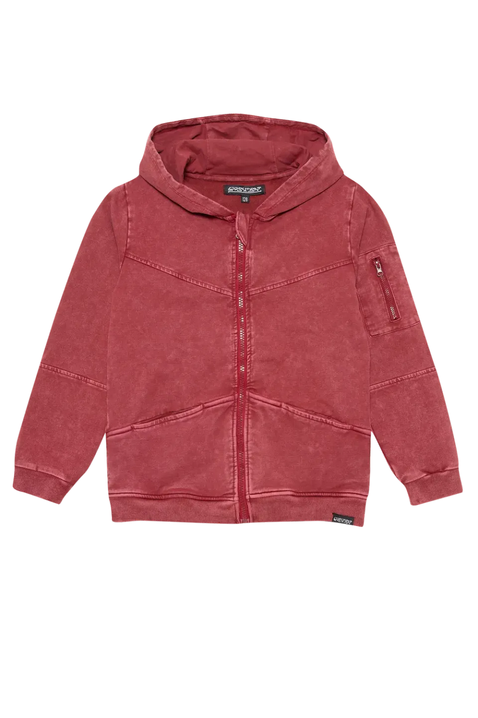 4President Nijs Red vest hoodie jongens rits