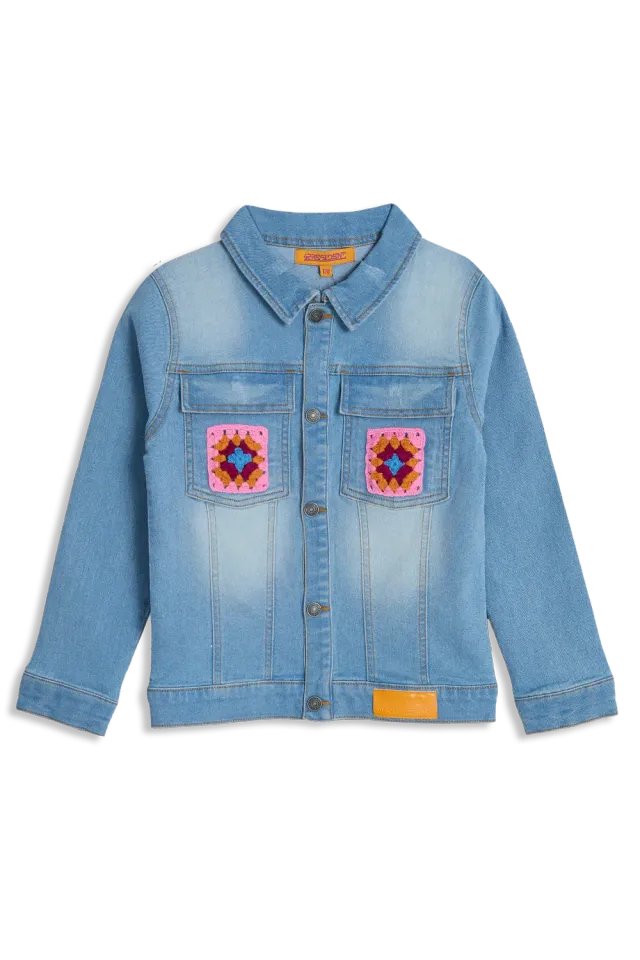 4PRESIDENT Norma Light Blue spijkerjas meisje denim