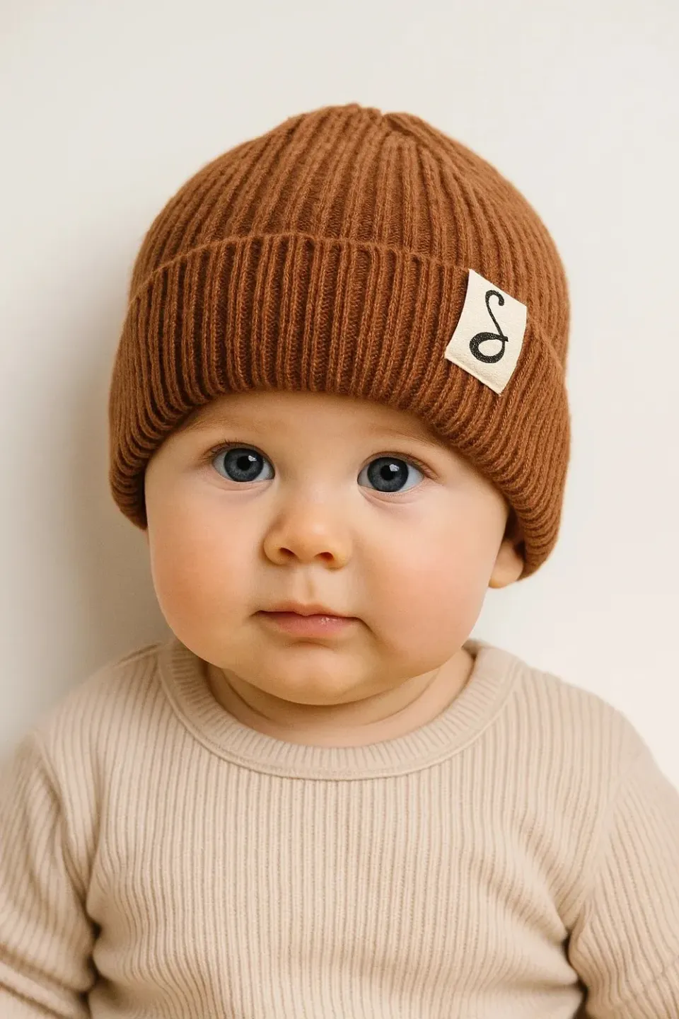 SODA FASHION Merino Wol Beanie Newborn Bruin
