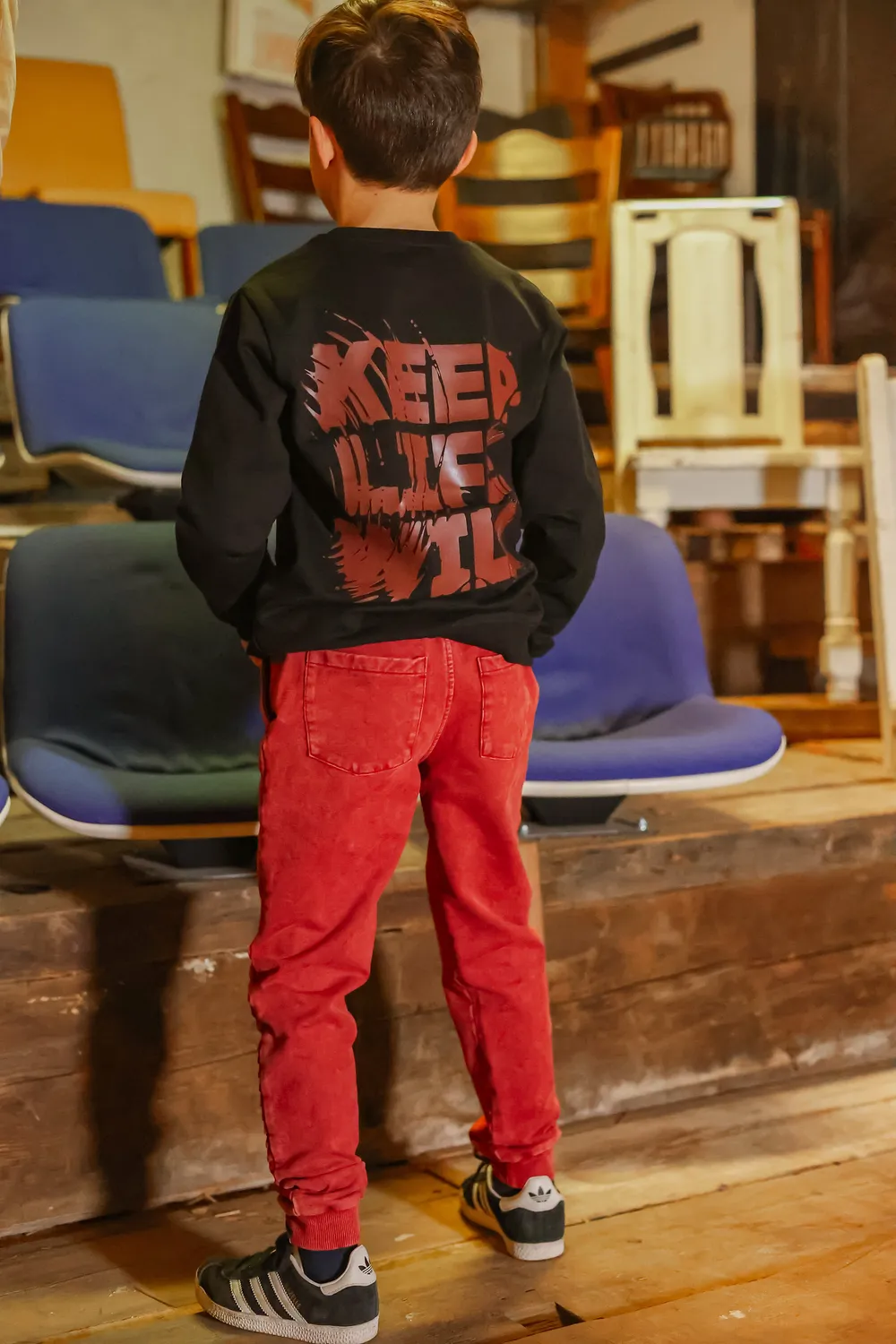 4PRESIDENT Gerald Sweater jongens Black katoen
