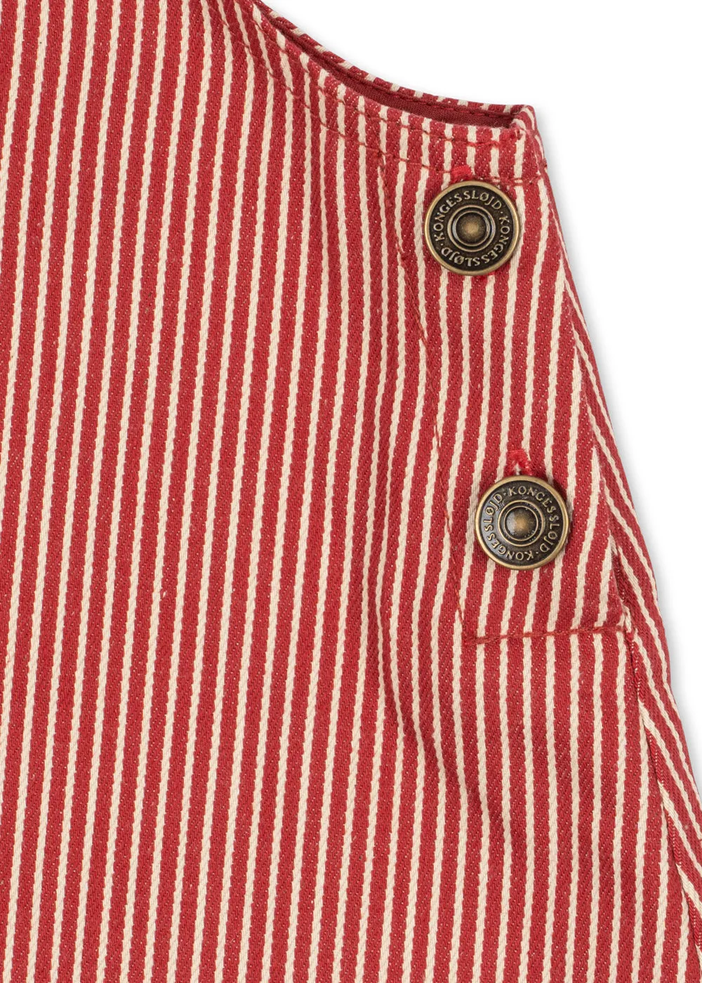 Konges Sløjd Luc spencerjurk milk rouge stripe biokatoen
