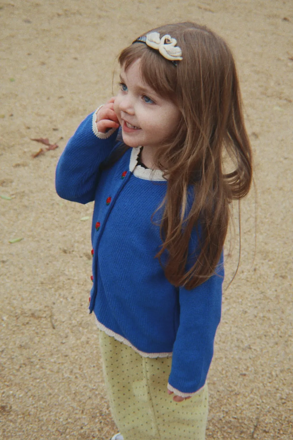 Konges Sløjd Lallo cardigan blauw katoen