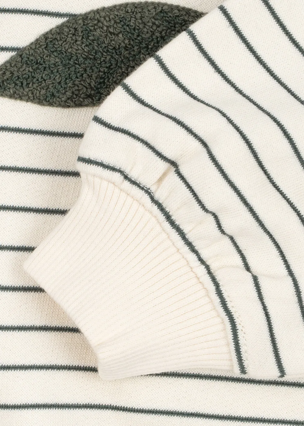 Konges Sløjd Amio sweater cilantro stripe katoen