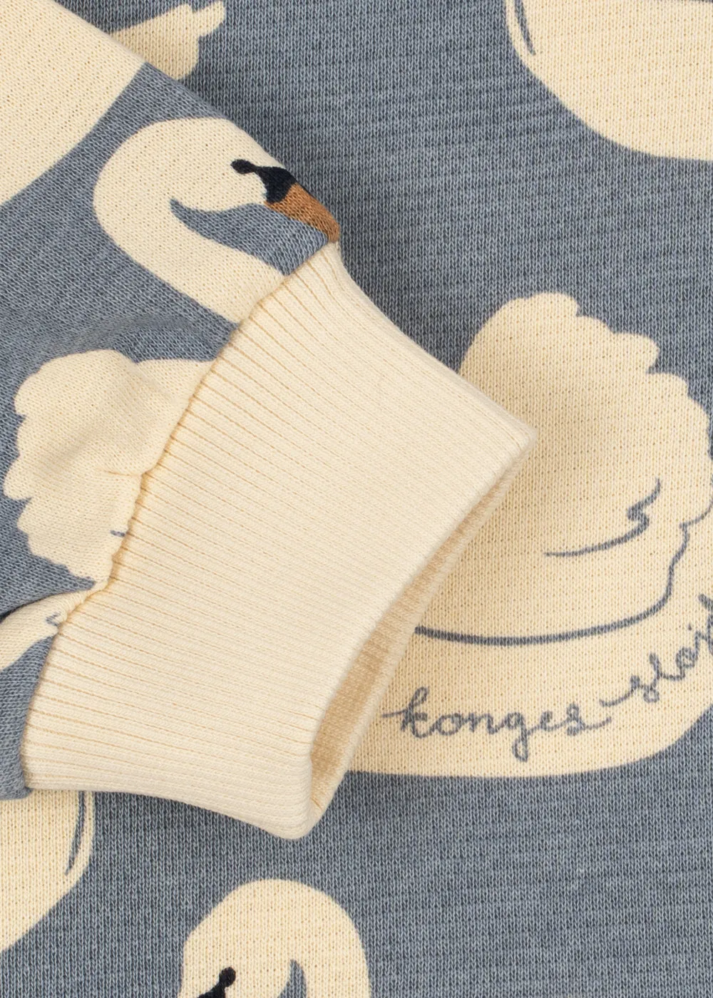 Konges Sløjd Loupy sweaterjurk swan biokatoen