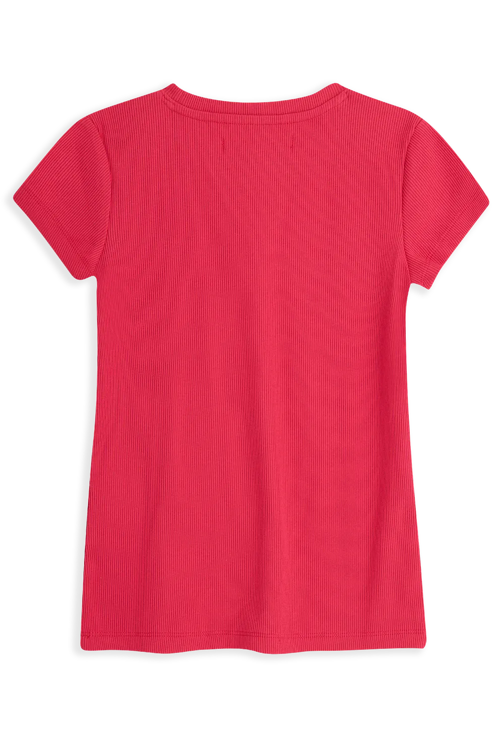 4President Netta T-shirt fuchsia meisjes ribstof