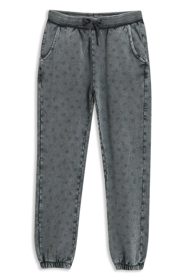 4President Onni Black Broek Acid Wash Zomer