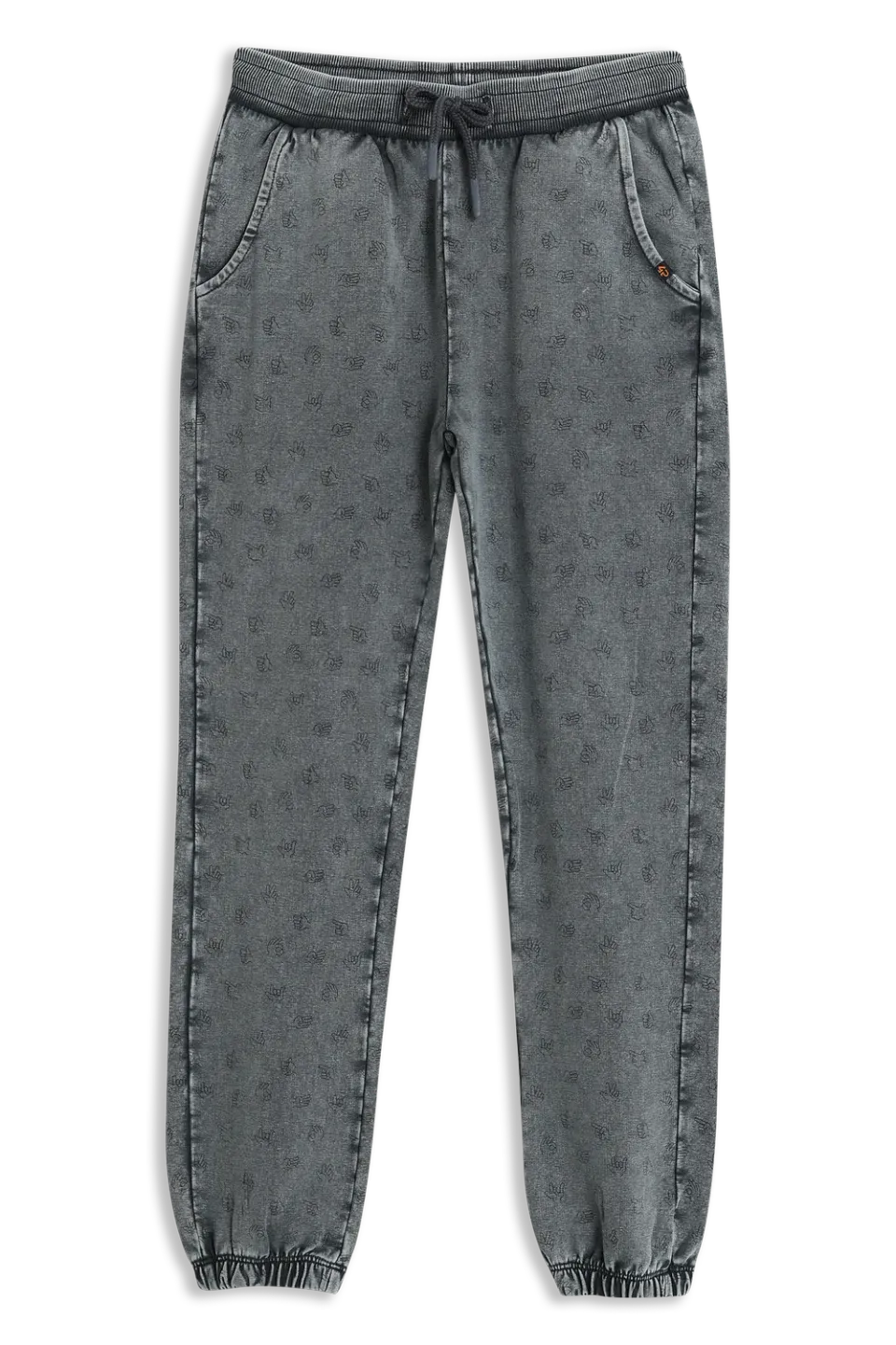 4President Onni Black Broek Acid Wash Zomer