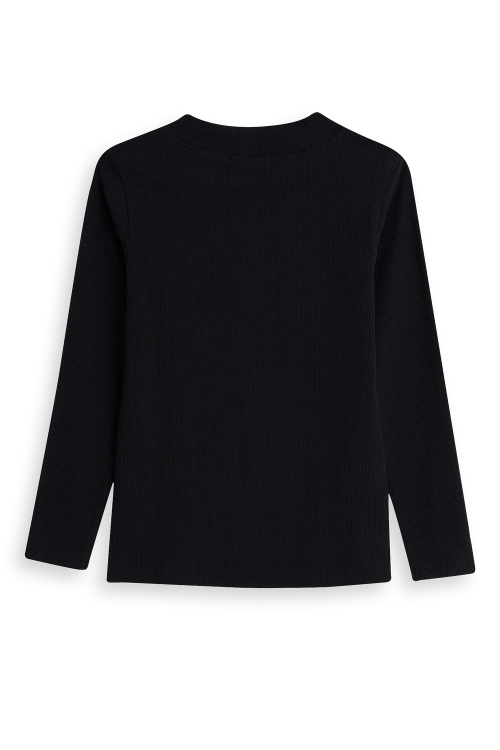 4President Amy longsleeve zwart meisjes geribbeld