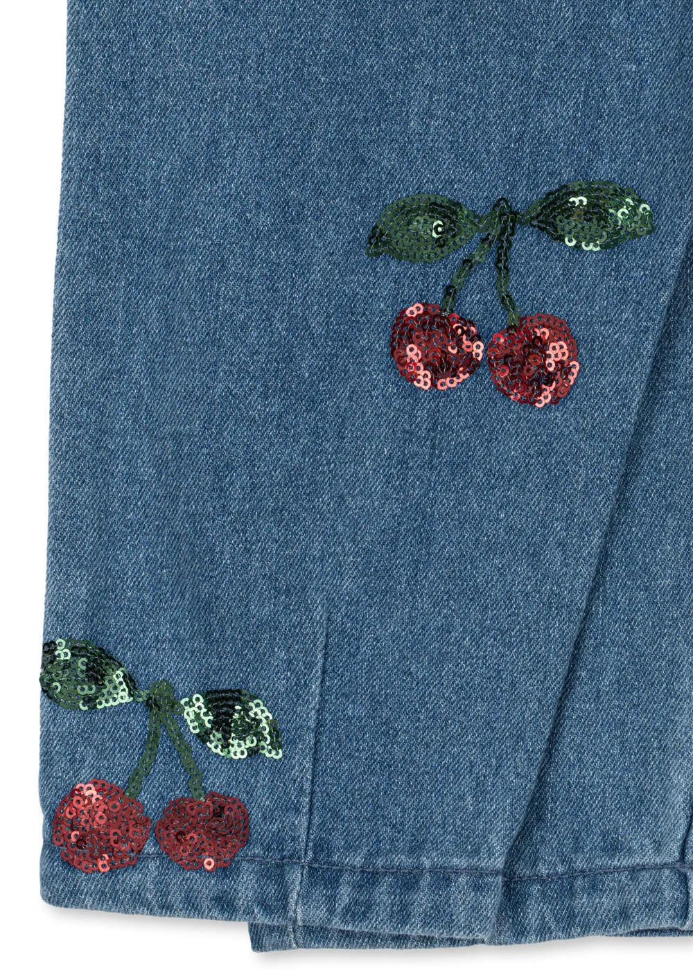 Konges Sløjd Magot paillettenbroek cherry sequin denim