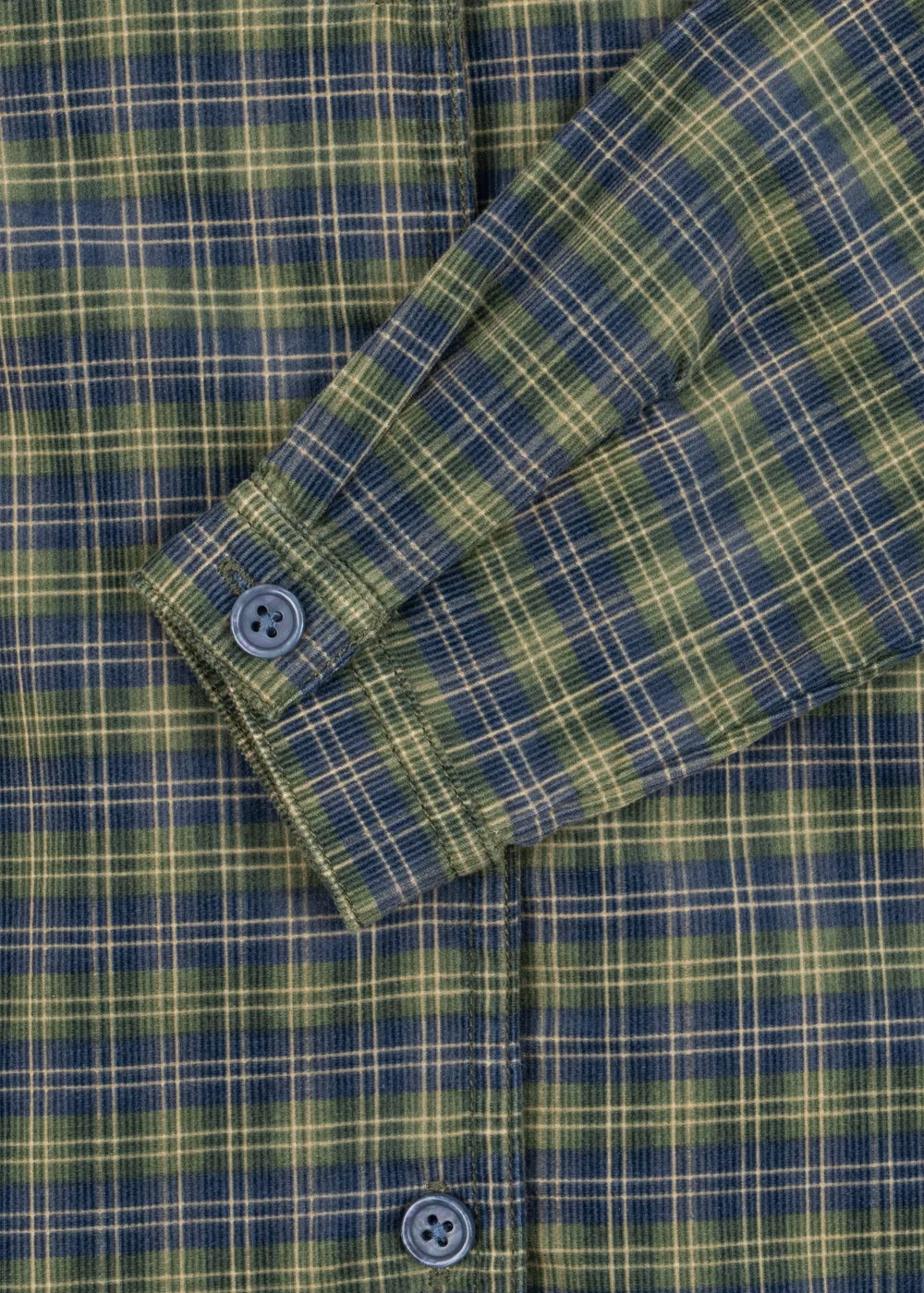 Konges Sløjd Cara overhemd laurel blue check ribfluweel
