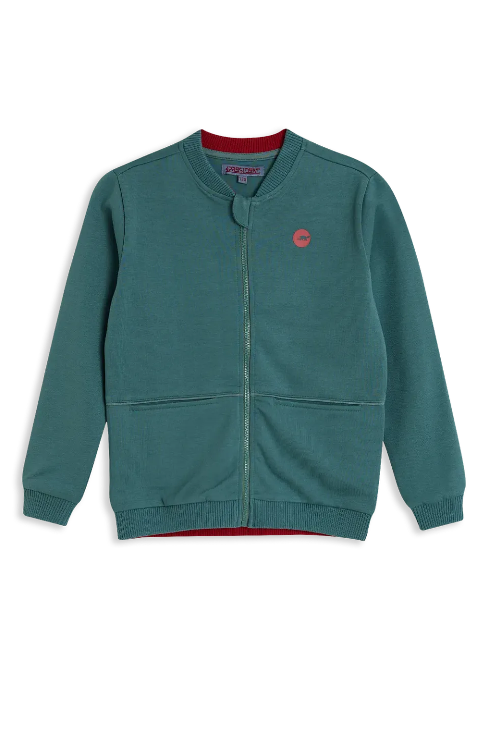 4President Griffin sweater blauw met rits jongens