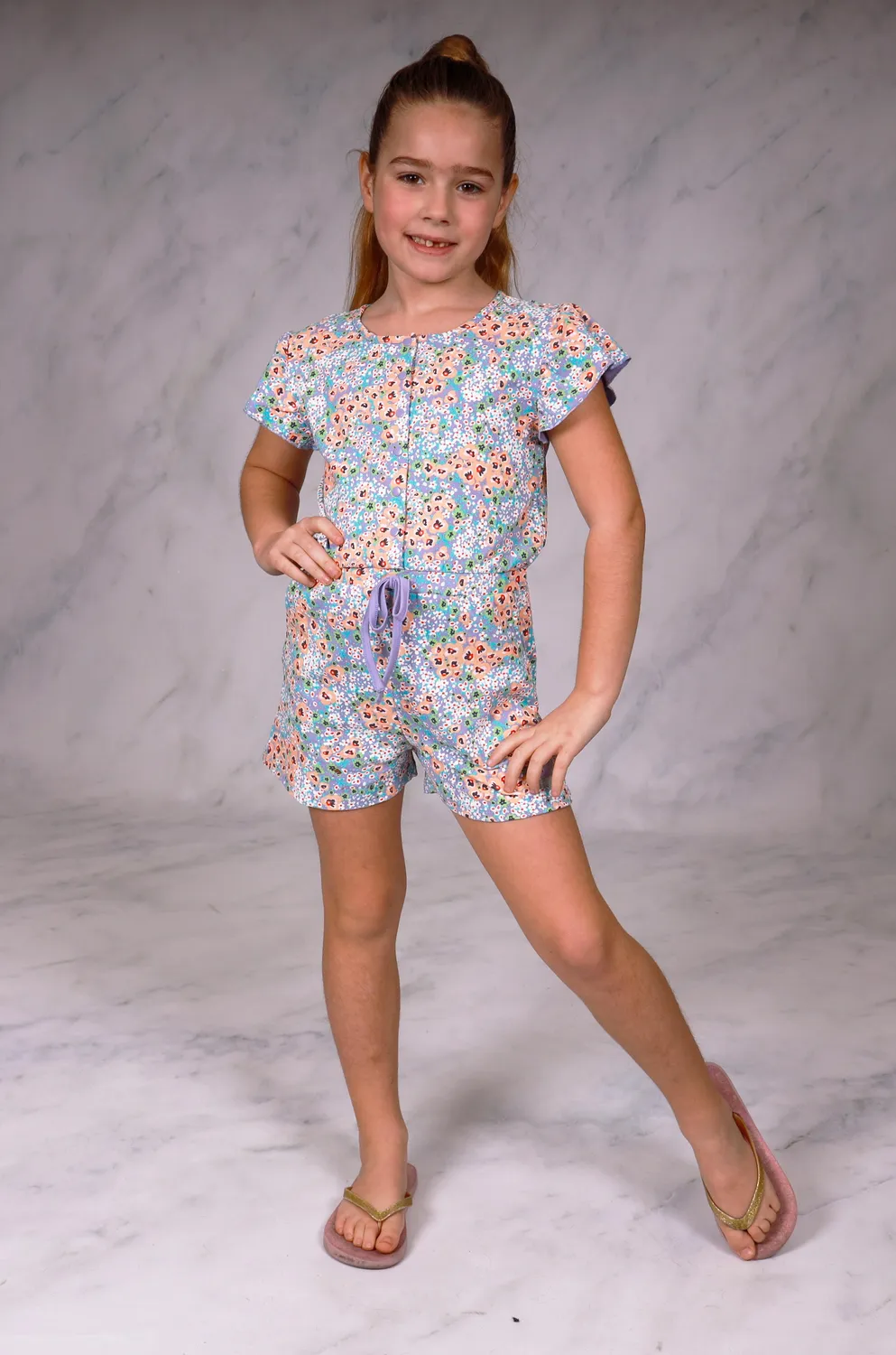4President Gaby playsuit bloemenprint katoen meisjes