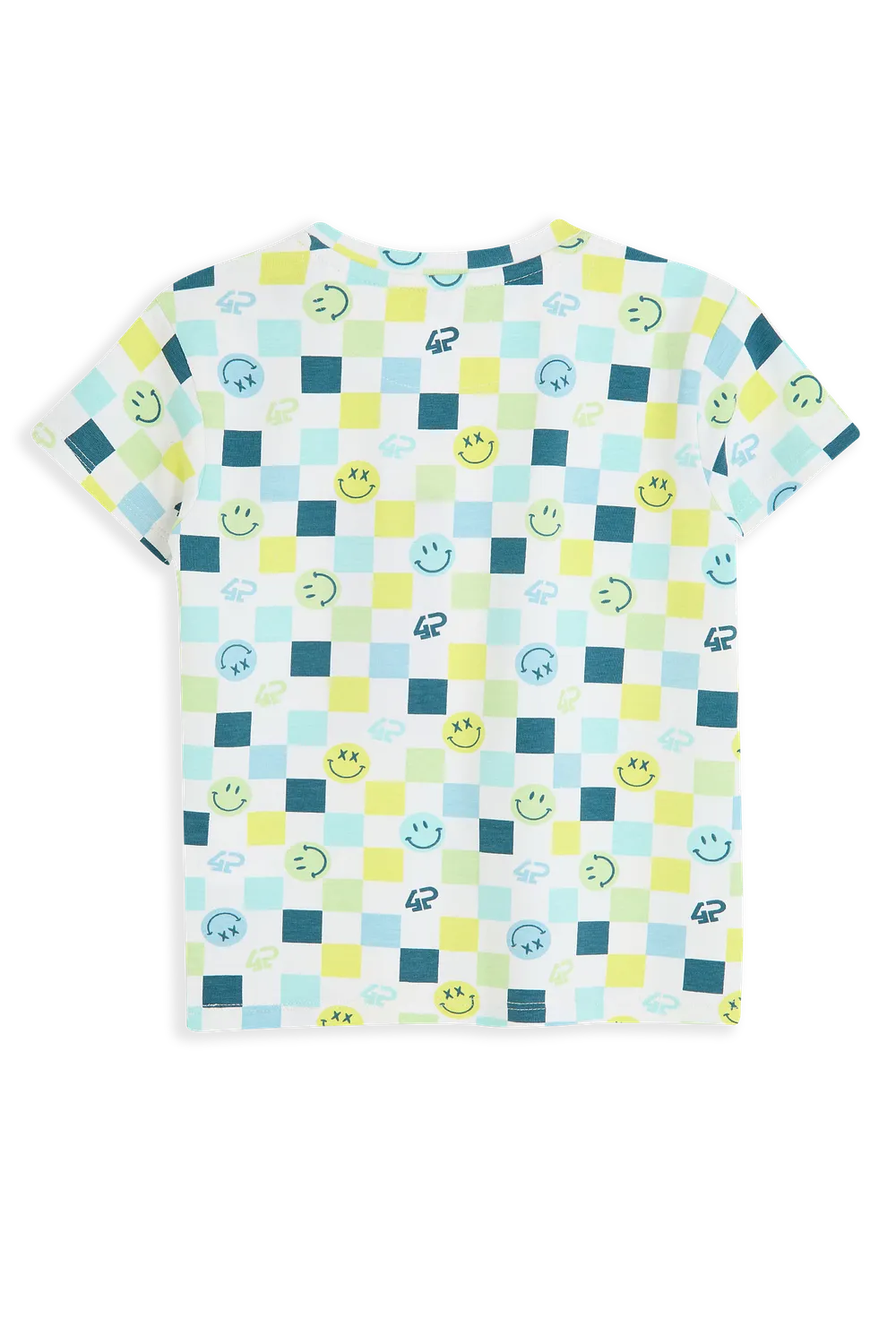 4PRESIDENT Pippin T-shirt jongens wit knoopjes stretch