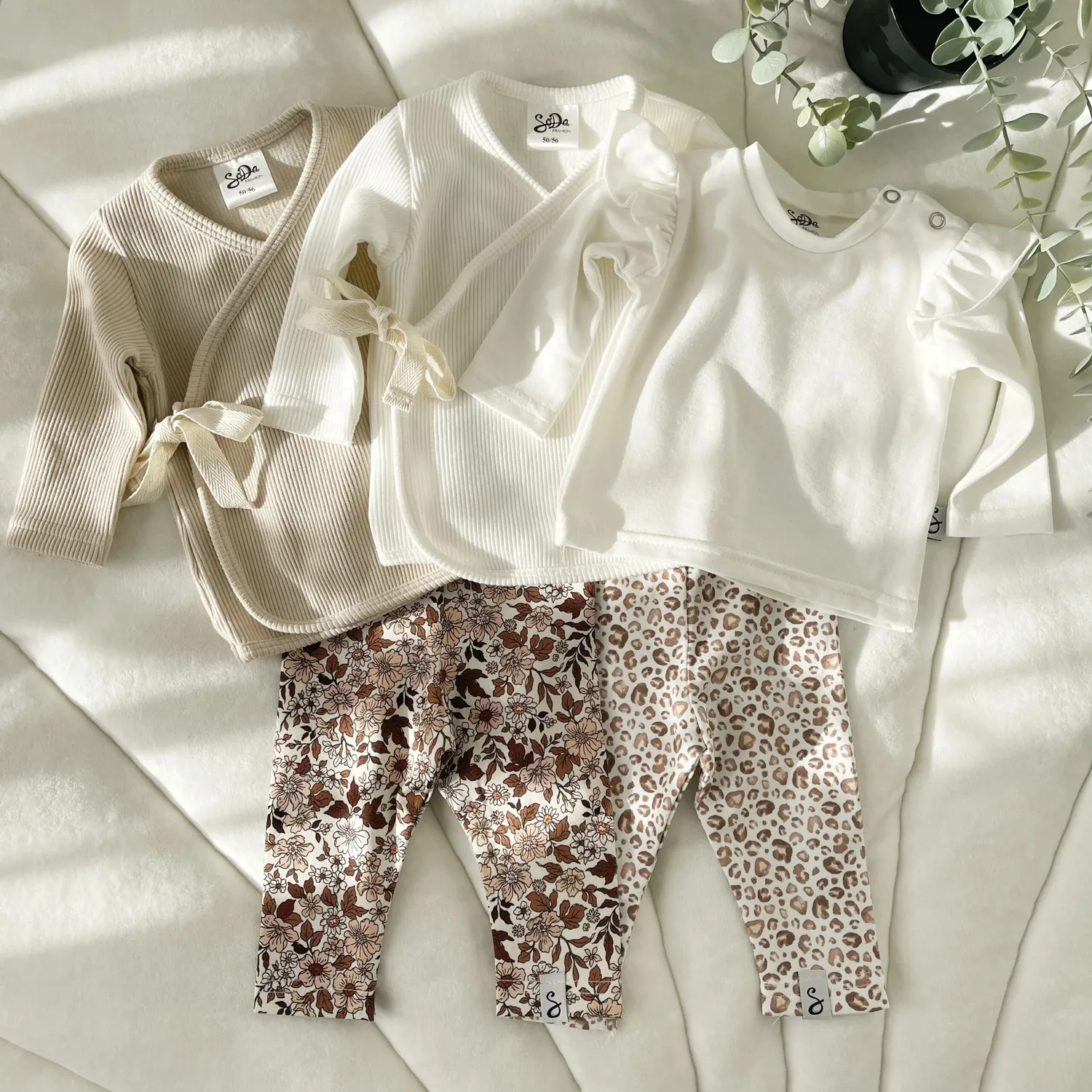 SODA FASHION Vintage Flowers cacao legging bloemen