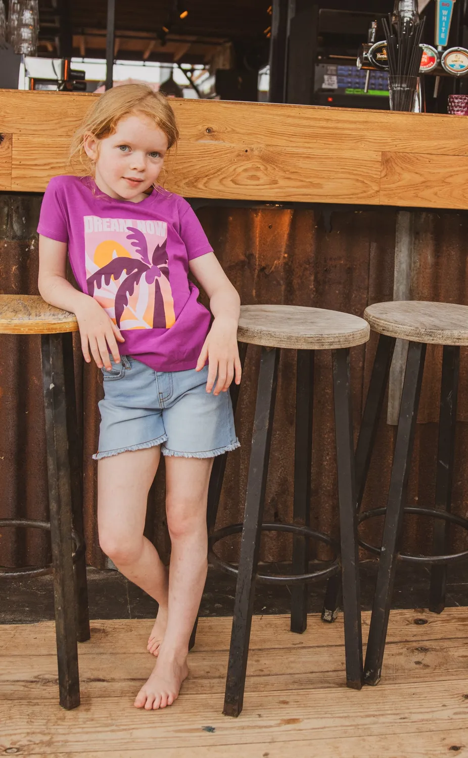 4PRESIDENT Nata Light Blue short denim blauw