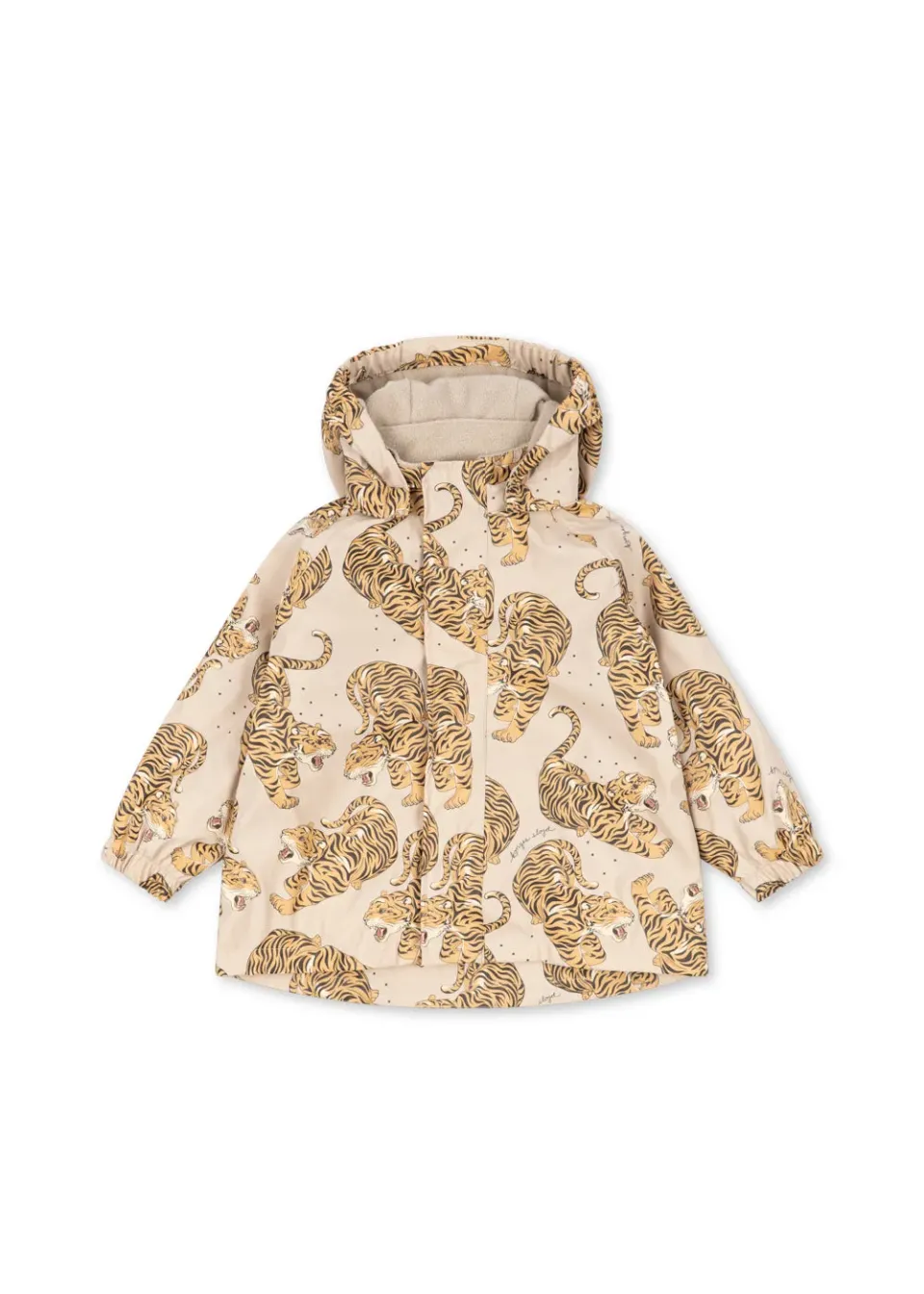 Konges Sløjd Rainy Palme regenjas panthera beige fleece