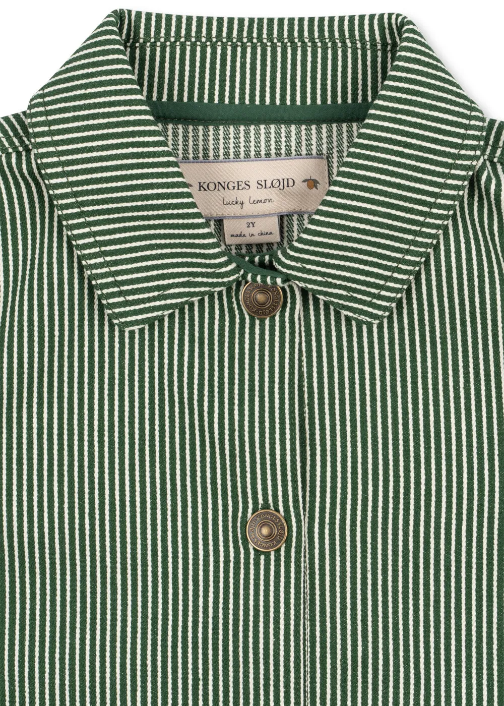 Konges Sløjd Luc overshirt milk verte stripe