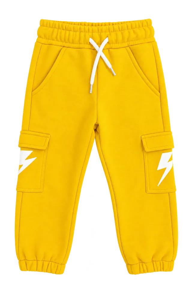 4PRESIDENT Ken joggingbroek kinderen geel stretch