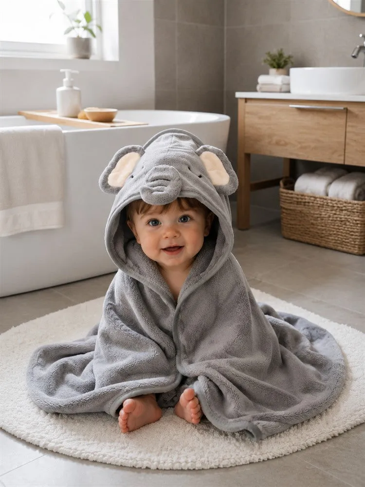 Yumi Baby Cape de Bain badcape biokatoen 70x140 dier