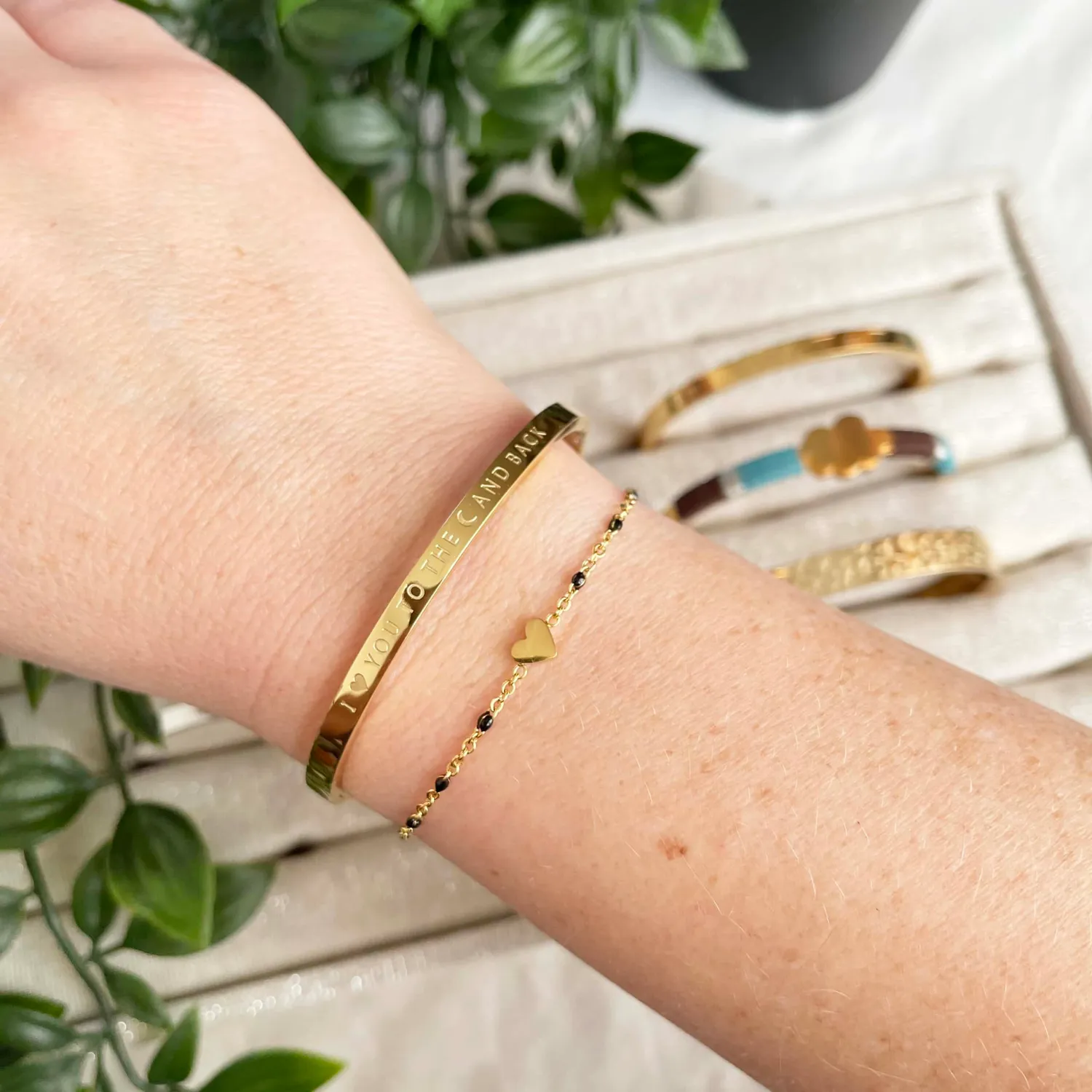 SODA FASHION Armband staal Hart goud-zilver
