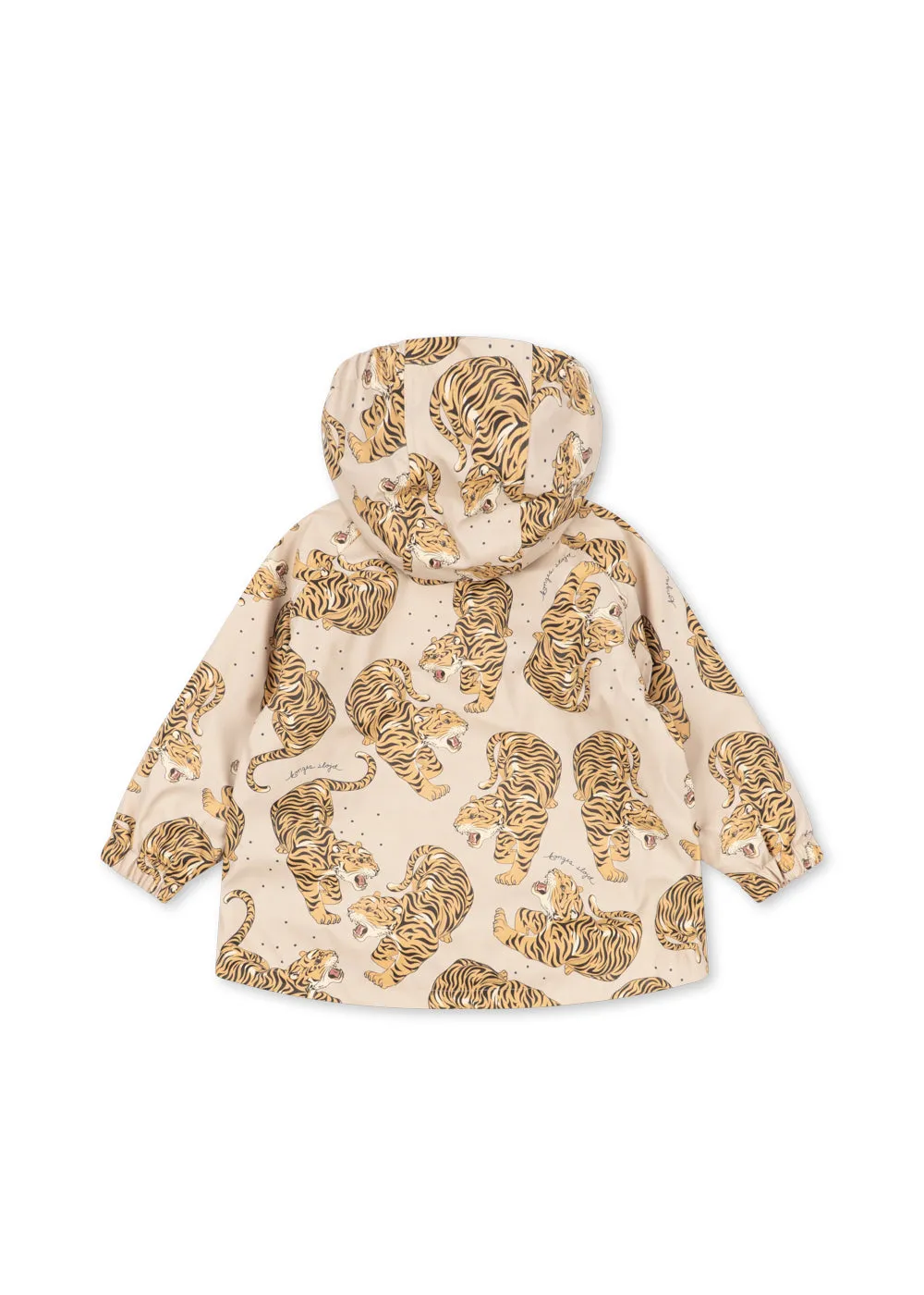Konges Sløjd Rainy Palme regenjas panthera beige fleece