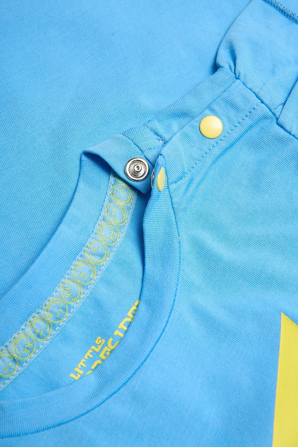 4PRESIDENT Rey t-shirt light blue ruches katoen