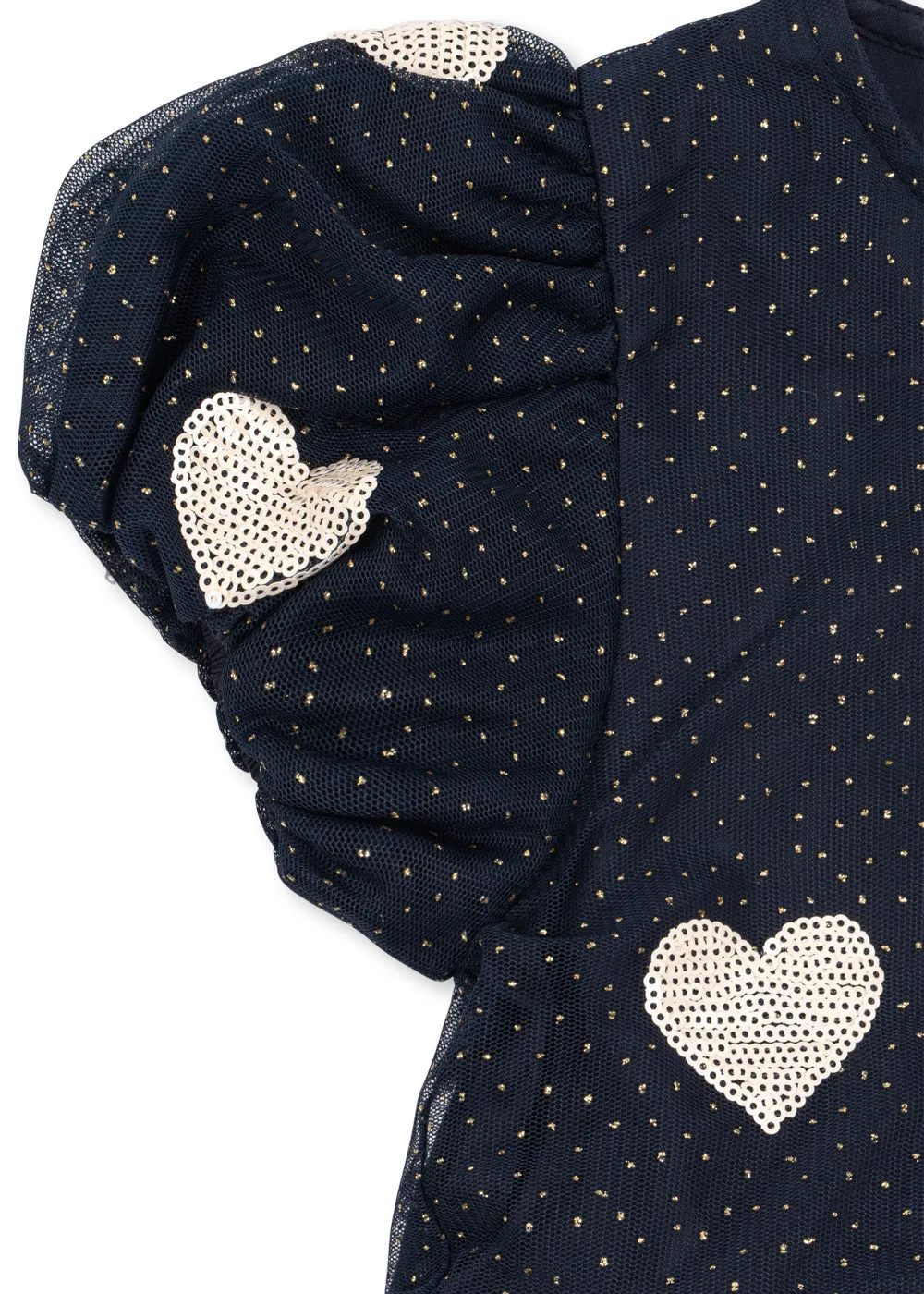Konges Sløjd Heartlily jurk coeur night sky tule