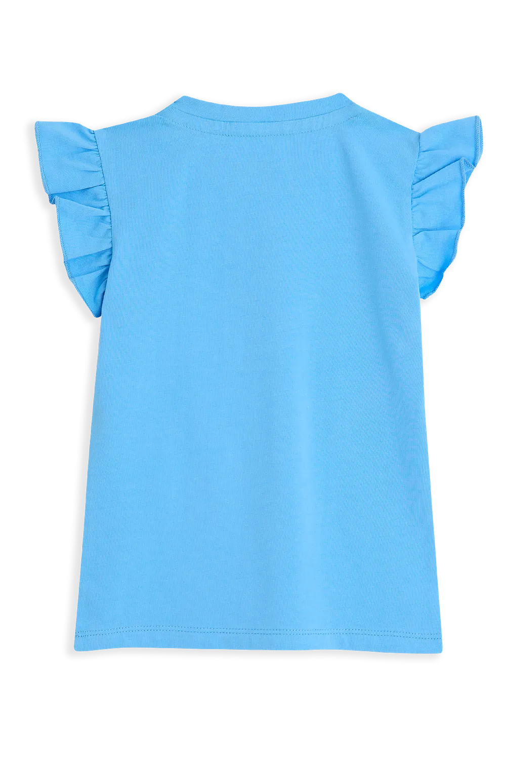 4PRESIDENT Rey t-shirt light blue ruches katoen