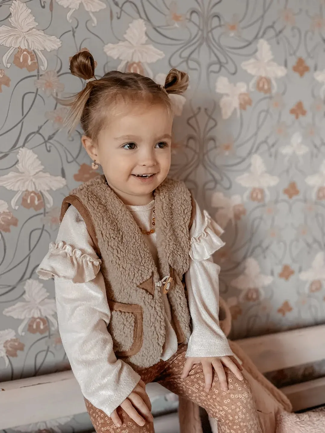 Soda Fashion Teddy gilet beige dames