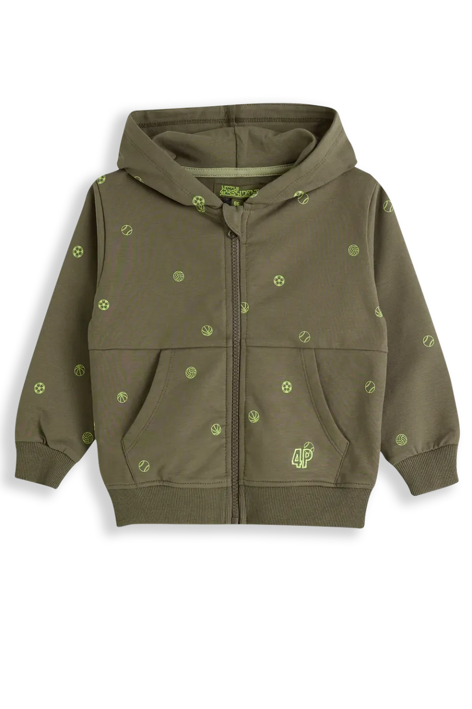 4President Dave Stone Gray hoodie jongens bruin