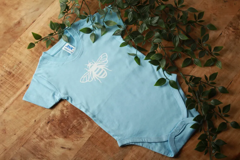 Een presentje Bee Happy romper biokatoen roze