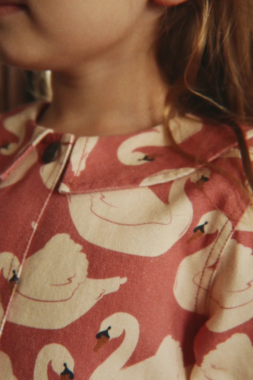 Konges Sløjd Magot overshirt swan rose denim bio