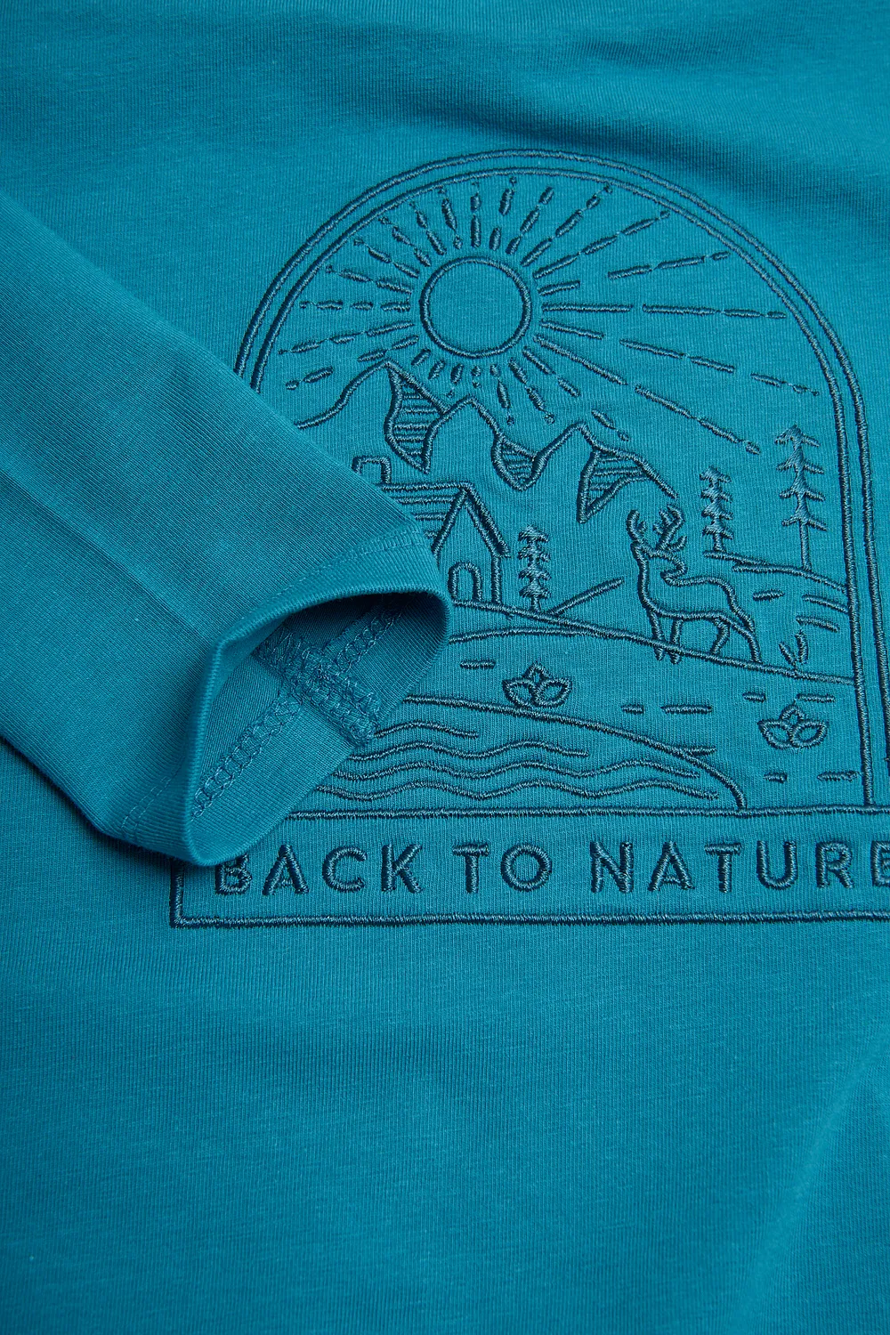 4President Boris Blue longsleeve blauw bergprint