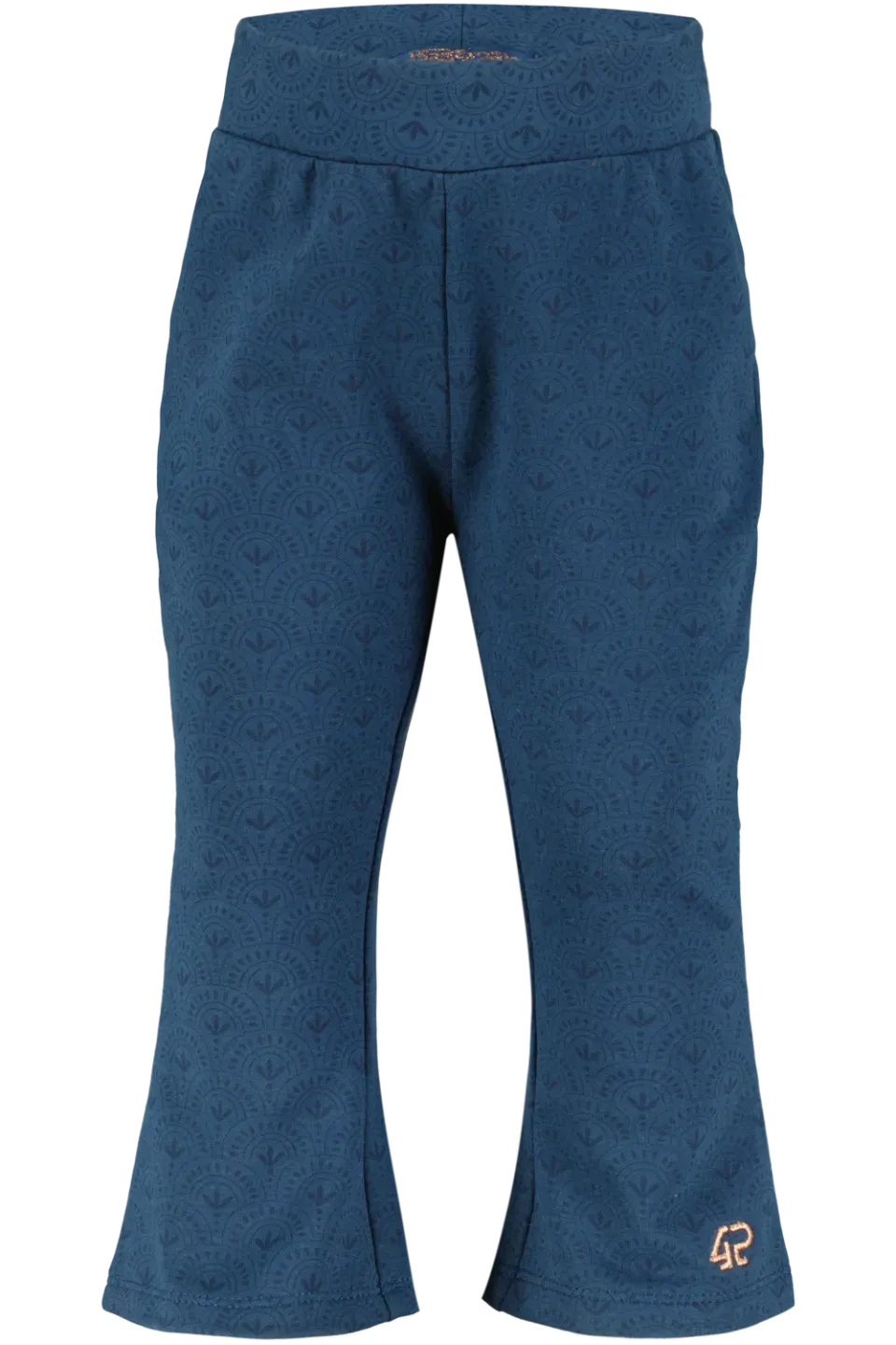 4President Klara Blue Wing Teal flared broek meisjes bloemenprint