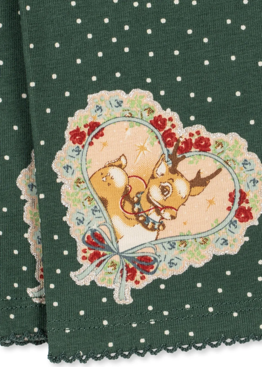 Konges Sløjd Basic Blouse-broekset Deer Diary Green biokatoen
