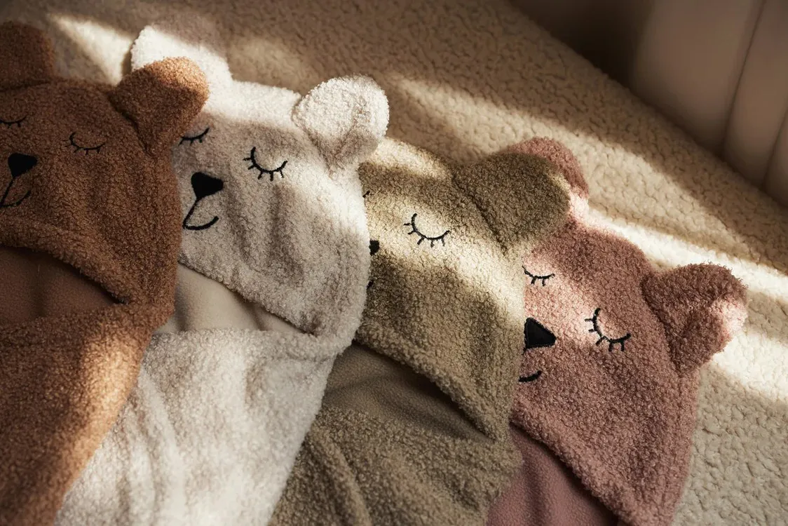 Soda Fashion Bear Boucle Wild Rose wikkeldeken