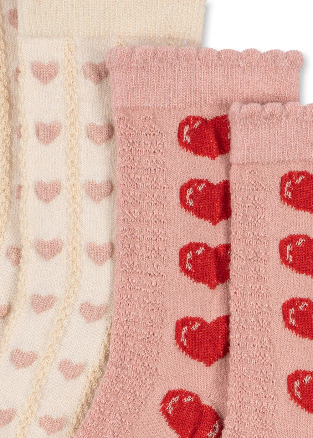 Konges Sløjd Sokken Heart Mix 2-pack katoenmix