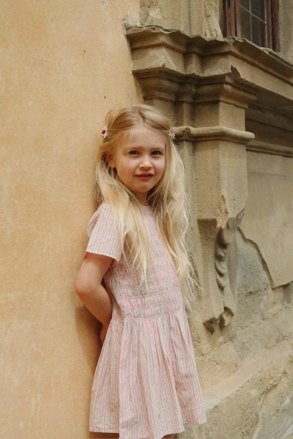 Konges Sløjd Luli jurk blush stripe katoen zomerjurk