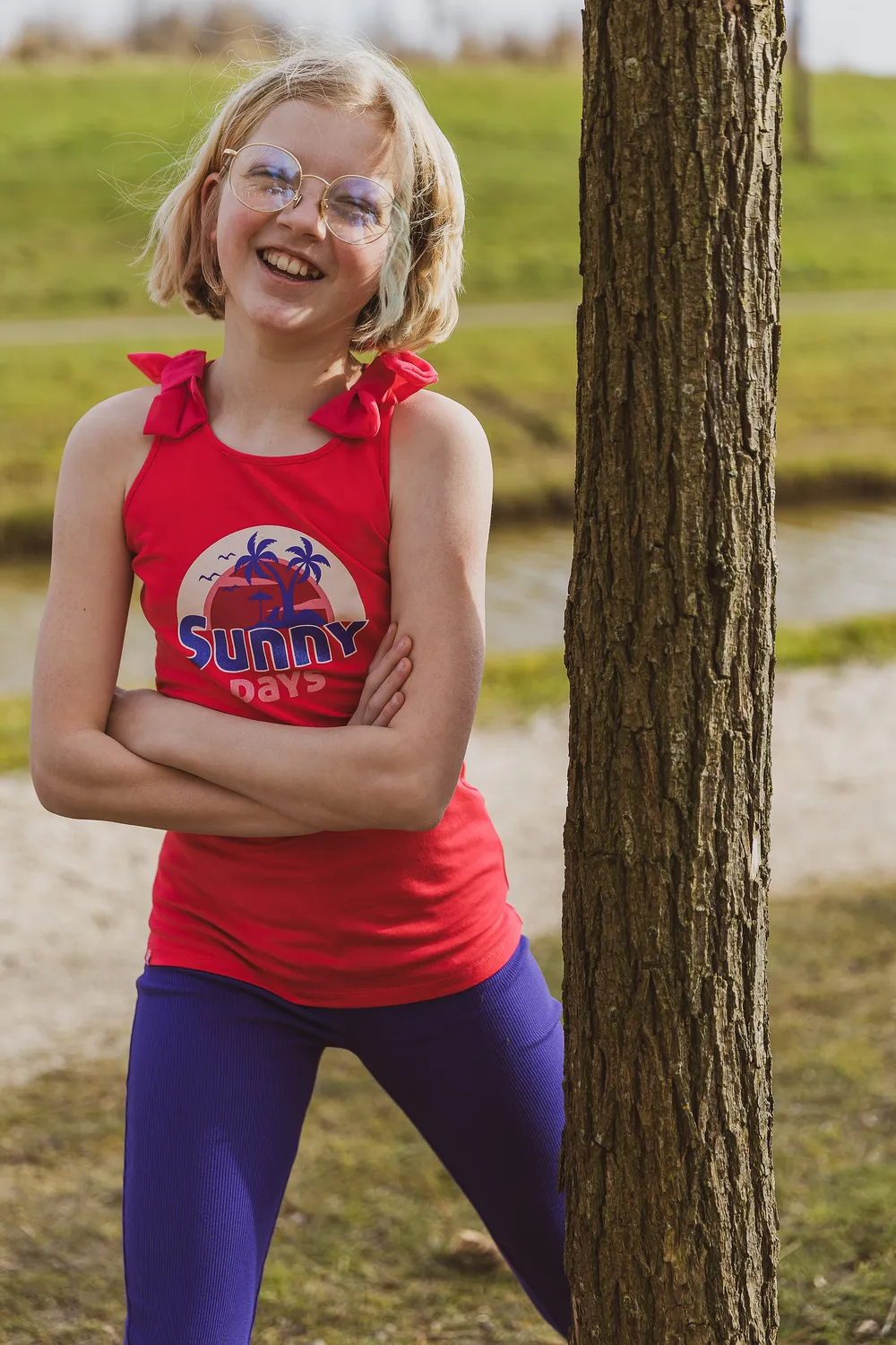 4PRESIDENT Rozlyn T-shirt Fuchsia sunny vibes