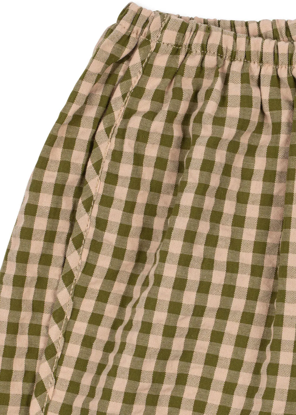 Konges Sløjd Kim broek avocado check biokatoen